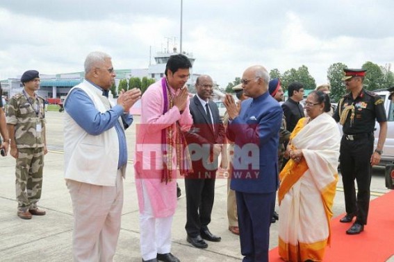 President Ram Nath Kovind left for Delhi after 2 days long visit in Tripura, assures development of Northeast 